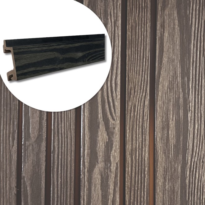 Eva-Last Composiet Gevelbekleding Coal Black Stripes XM